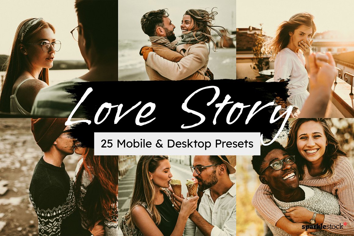 25 Love Story Lightroom Presets LUTs cover